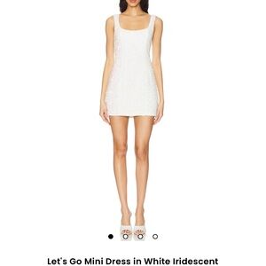NWT White Iridescent Mini Dress from Revolve